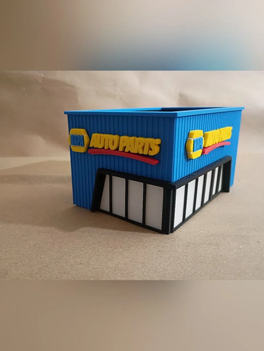 Auto Parts Blue Diorama Building